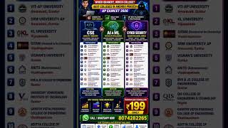 CSE vs AI &amp; ML vs Cyber Security | Which Branch is Best? 🤔 | AP EAMCET 2026 #physicsconceptsbyalisir