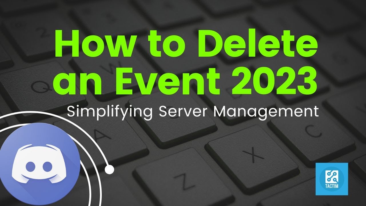 Event Management on Discord: How to Delete an Event 2025 - YouTube