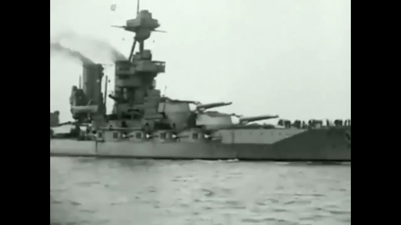 Footage of the British battleship HMS "Emperor of Indian" underway at sea in 1929.