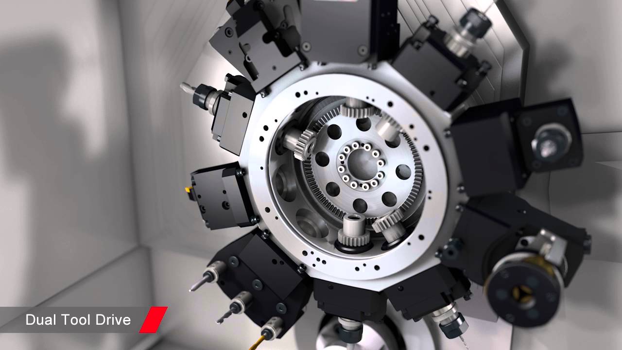 Turn-mill center  TRAUB TNL32-11 - More productivity with front working attachment