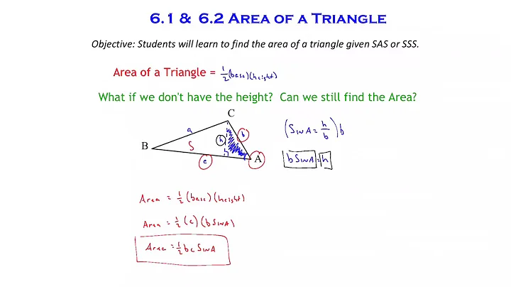 6.1 and 6.2 Area of a Triangle