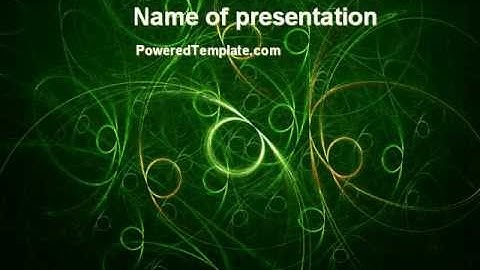 Green Abstract Lines PowerPoint Template by PoweredTemplate.com