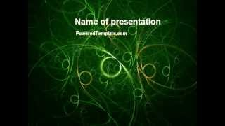 Green Abstract Lines PowerPoint Template by PoweredTemplate.com