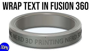 How To Wrap Text in Fusion 360 using Emboss!