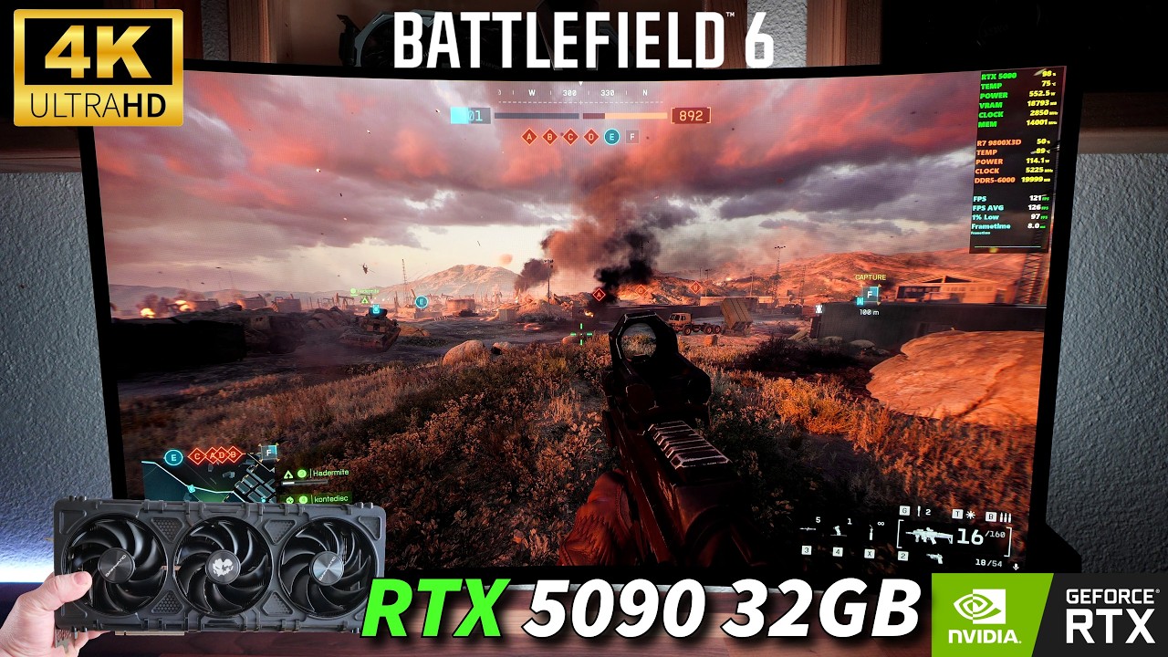 Battlefield 6 - RTX 5090 32GB - Ryzen 7 9800X3D | Alienware OLED AW3225QF 32"