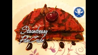 STRAWBERRY PANCAKE IN LOCK DOWN | EGGLESS STRAWBERRY CAKE WITHOUT OVEN, MAIDA, CREAM, CONDENSED MILK