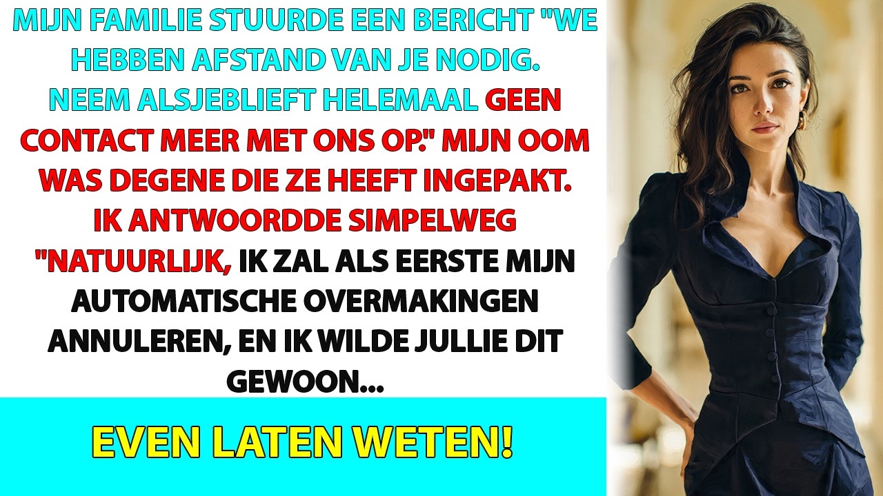 Het appje kwam midden op een doordeweekse middag binnen, terwijl ik in mijn appartement stond. “We hebben afstand van je nodig. Neem absoluut geen contact meer met ons op.” Geen telefoontje, geen...