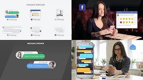 SMS Messages Chat Notify Elements (After Effects template)