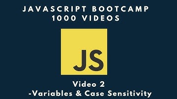 JavaScript Variables and Case Sensitivity - JavaScript BootCamp Video #2