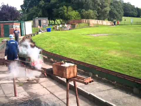 Barshaw park paisley model train blows up