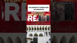 UAE Embassy Attacked In Damascus, Protesters Vandalise Building, UAE Condemns Incident | Watch