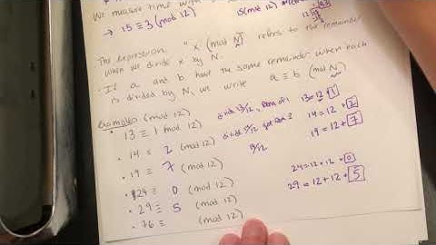 Discrete Math 4.2 Modular Arithmetic