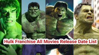 Hulk All Movies Release Date List 1977-2022