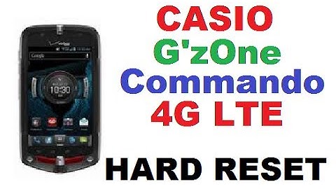 How to Hard Reset Casio G
