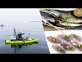 SUSHI CHEF MAKES 3 COURSE MEAL ON A KAYAK IN THE OPEN OCEAN