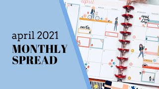 Happy Planner | April 2021 Monthly Spread | The Secret Planning Society