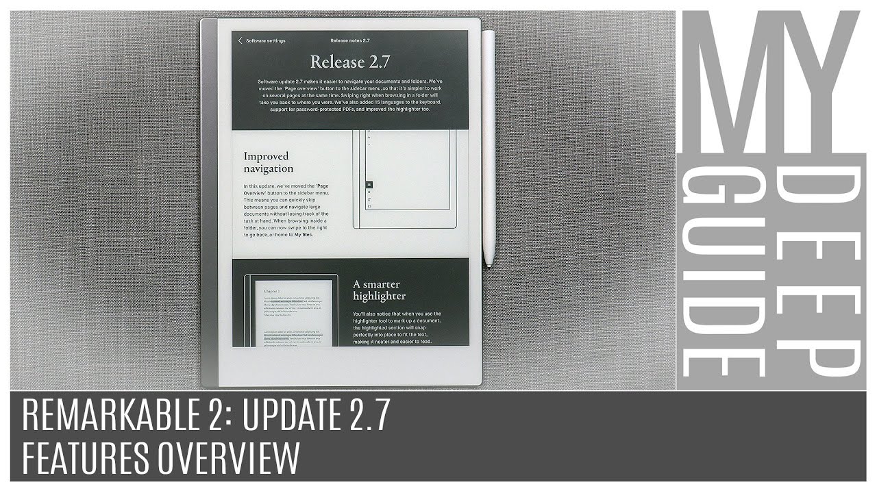 Remarkable 2: Update 2.7 Features Overview 