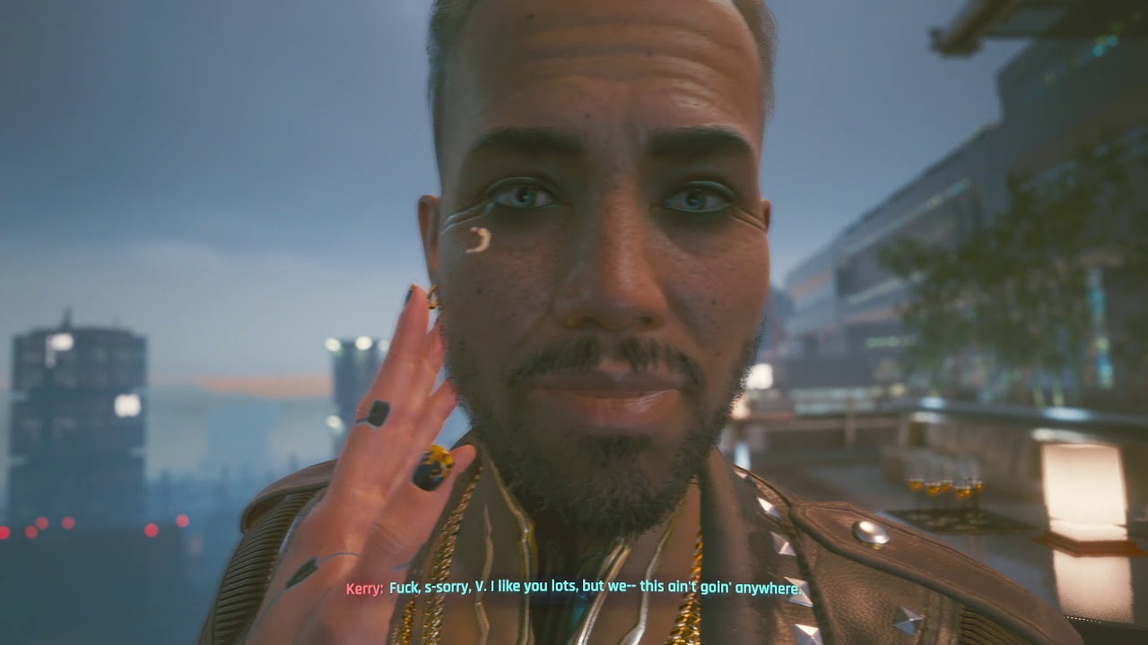 Cyberpunk 2077 V Tries to Kiss Kerry Eurodyne Best View of Night