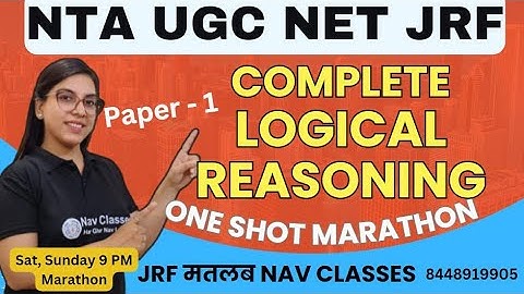 UGC NET JRF Dec 2023 | Marathon on Logical Reasoning | Paper 1 | One Shot | By Navdeep Kaur