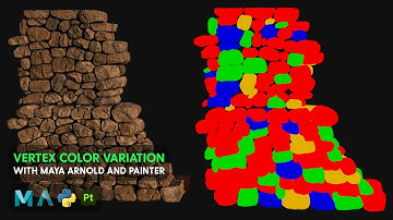 Vertex Color variation with Maya Arnold and Painter