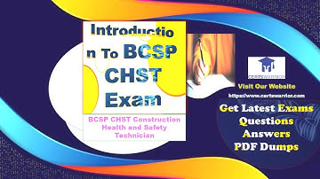 BCSP CHST Construction Health and Safety Technician By Certs Warrior