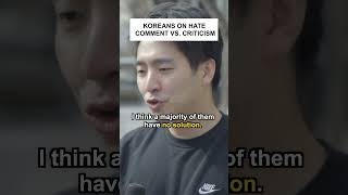 Koreans On Hate Comment Vs Criticism #Shorts