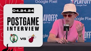 Bam Adebayo & Tyler Herro Postgame Interview | Boston Celtics vs. Miami HEAT | April 24, 2024