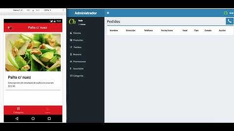 Order system & beacons (Mobile - Admin)