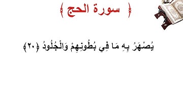 سورة الحج الأية 20