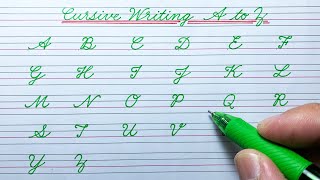 How to write English capital letters ABCD | Cursive writing A to Z | Cursive handwriting practice