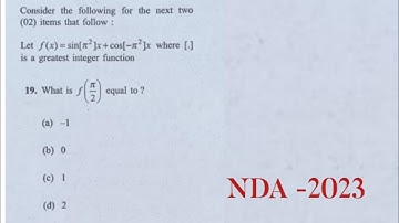 Let f(x)=Sin[π²]x +Cos[π²]x where [.] is a greatest integer function what is the value of f(π/2)