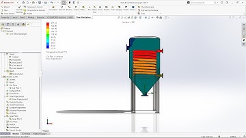 CFD Analysis Shell & Coil Heat Exchanger Use Solidworks