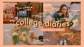 college diaries: studying for midterms, clean & reset, shopping, + autumn days // vlog 018