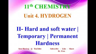 Hard and soft water | Temporary | Permanent Hardness | in Tamil - 11th chemistry screenshot 3