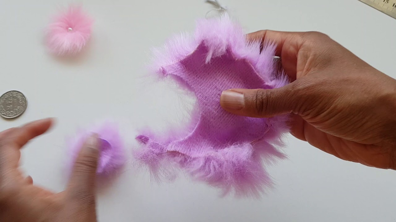 Pompom achatado simples e facil. Tutorial Diy pompom - YouTube