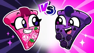 Live 🚨 Black VS Pink Pizza 🍕 SUBSCRIBE for Funny Kids Songs And Nursery Rhymes♥️