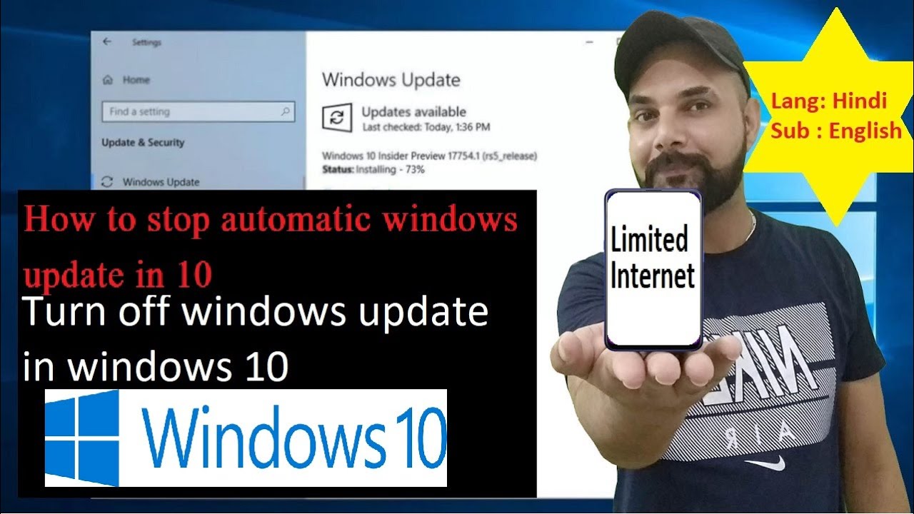 How to Stop | Turn Off Windows Automatic Updates on Windows 10 !aman ...
