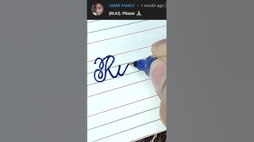Riju - Beautiful name in Cursive writing | Cursive writing for beginners | #shorts