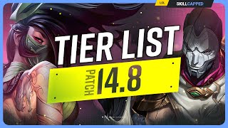 NEW TIER LIST for PATCH 14.8 - League of Legends by Skill Capped Challenger LoL Guides 202,227 views 3 weeks ago 13 minutes, 15 seconds