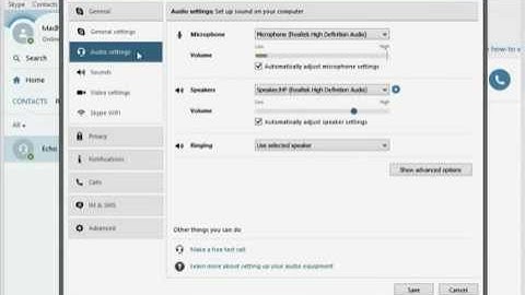 How to verify Skype Audio Settings
