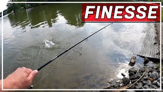 Finesse Bass Fishing From The Bank - Easy Light Tackle Bass Fishing