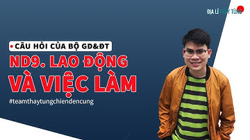 ND9. LAO ĐỘNG VÀ VIỆC LÀM (ĐỊA LÍ 12 - BÀI 17) - CÂU HỎI BỘ GD&ĐT