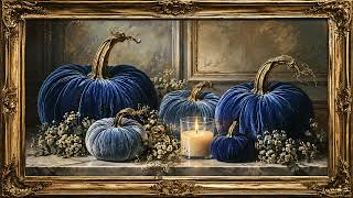 Blue Pumpkins Frame TV Art 4K | Elegant Autumn Still Life | No Music screenshot 5