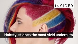 Hairstylist does the most vivid undercuts screenshot 2