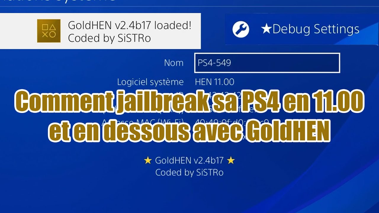 Comment jailbreak sa ps4 en 11 00 et en dessous youtube