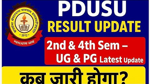 PDUSU Result Out? 2nd & 4th Semester Result Update Today
