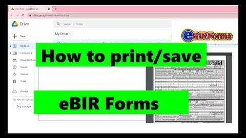 How to save eBIRFroms