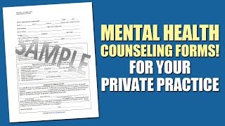 Mental Health Counseling Forms For Your Private Practice