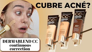 La MEJOR CC cream para PIEL GRASA? | Nueva DERMABLEND Continuous correction en PIEL ACNÉICA