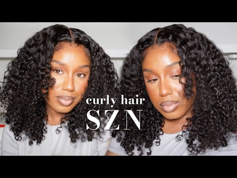 Its Curly Hair Szn! Easy Wig Install, No Glue Required! | Wowafrican